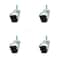 Service Caster 2 Inch Bright Chrome Hooded 3/8 Inch Threaded Stem Ball Casters SCC, 4PK SCC-TS01S20-POS-BC-38-4 - alternate 1